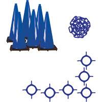 Ensemble de c&ocirc;nes de signalisation et chaînes, 28", Bleu Absolute Business Supply