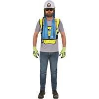 Chill-Its&reg; 6687 Economy Dry Evaporative Cooling Vest, Small/Medium, High Visibility Lime-Yellow Absolute Business Supply