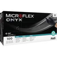 Onyx&reg; Gloves, Small, Nitrile, 3.5-mil, Powder-Free, Black Absolute Business Supply