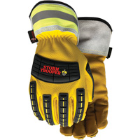 5782CR Storm Trooper Gloves, Small, Cowhide Palm, Elastic Cuff Absolute Business Supply