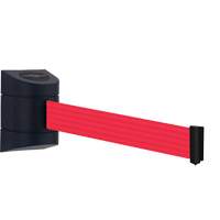 Unit&eacute; murale Tensabarrier, Plastique, Fixation par vis, 30', Ruban Rouge Absolute Business Supply