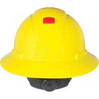 Full Brim Hardhat with Uvicator Sensor, Ratchet Suspension Absolute Business Supply