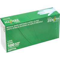 Puncture-Resistant Medical-Grade Disposable Gloves, Large, Nitrile, 4.5-mil, Powder-Free, Blue, Class 2 Absolute Business Supply