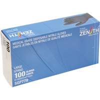 Puncture-Resistant Medical-Grade Disposable Gloves, Large, Nitrile, 5-mil, Powder-Free, Black, Class 2 Absolute Business Supply