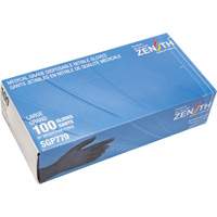 Puncture-Resistant Medical-Grade Disposable Gloves, Large, Nitrile, 5-mil, Powder-Free, Black, Class 2 Absolute Business Supply