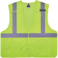 GloWear 8217BA Breakaway Mesh Safety Vest, High Visibility Lime-Yellow, Medium/Small, Polyester Absolute Business Supply
