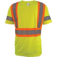 Chemise de s&eacute;curit&eacute; &agrave; manches courtes, Polyester, 2T-Grand, Jaune lime haute visibilit&eacute; Absolute Business Supply