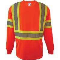 Chemise de s&eacute;curit&eacute; &agrave; manches longues, Polyester, 2T-Grand, Orange haute visibilit&eacute; Absolute Business Supply