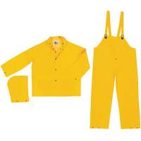 Ensemble imperm&eacute;able de s&eacute;rie classique, Polyester/PVC, Grand, Jaune Absolute Business Supply