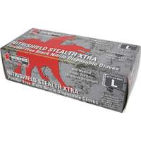 Gants jetables NitriShield Stealth Extra, Grand, Nitrile, 6 mils, Sans poudre, Noir Absolute Business Supply