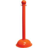 Poteau pour service intense, Hauteur de 40", Orange Absolute Business Supply