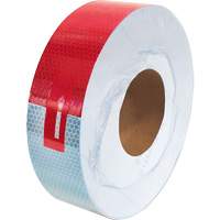Ruban de marquage &agrave; grande visibilit&eacute;, 2" la x 150' lo, Rouge & blanc Absolute Business Supply
