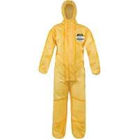 ChemMax&reg; 1 Coveralls, Polyethylene/Polypropylene, 4X-Large, Yellow Absolute Business Supply