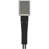 Porte-distributeur/enseigne pour poteaux de barri&egrave;re pour le contr&ocirc;le des foules, Noir Absolute Business Supply