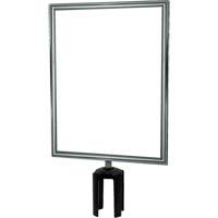 Porte-enseigne vertical robuste avec adaptateur pour poteaux Tensabarrier, Chrome poli Absolute Business Supply