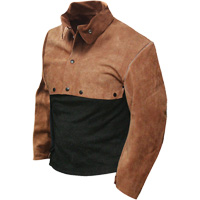 Plastron &agrave; manches en cuir de qualit&eacute; standard, 2T-Grand, Brun Absolute Business Supply
