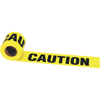 Irwin&reg; Strait-Line&reg; Barrier Tape, English, 3" W x 300' L, 2 mils, Black on Yellow Absolute Business Supply