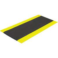 Tapis antifatigue Airsoft, Rugueux, 3' x 5' x 3/8", Noir/Jaune, &eacute;ponge en PVC Absolute Business Supply