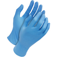 Gants jetables classiques, Moyen, Nitrile, 4 mils, Sans poudre, Bleu Absolute Business Supply