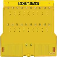 Poste de cadenassage trilingue recouvert, Cadenas Aucune, Capacit&eacute; de 20, Cadenas Non compris Absolute Business Supply