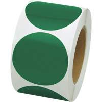 Coloured Marking Dots, Circle, 3" L x 3" W, Green, Vinyl Absolute Business Supply