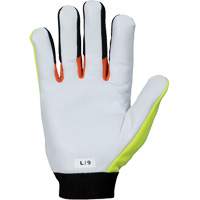 Gants de m&eacute;canicien &agrave; haute visibilit&eacute; ClutchGear, Paume Cuir fleur de ch&egrave;vre, Taille Moyen Absolute Business Supply