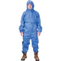 Hooded Coveralls, Medium, Blue, SMS Absolute Business Supply