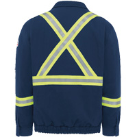 Blouson aviateur doubl&eacute; pour hommes avec garniture r&eacute;fl&eacute;chissante, Petit, Bleu marin, 29 cal/cm² Absolute Business Supply
