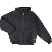 Hooded Duck Bomber Jacket, Men's, Small, Black Absolute Business Supply