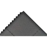 Tapis antifatigue &agrave; imbrication Cushion-Ease, Rugueux, 3' x 3' x 3/4", Noir, Caoutchouc naturel Absolute Business Supply