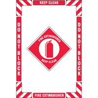 Trousse de marquage du sol ?Fire Extinguisher? (extincteur), Adh&eacute;sif, Anglais avec pictogramme Absolute Business Supply
