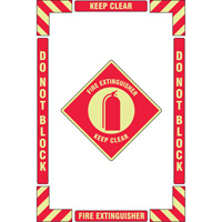 Trousse de marquage du sol ?Fire Extinguisher? (extincteur), Adh&eacute;sif, Anglais avec pictogramme Absolute Business Supply
