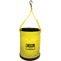 Seau escamotable avec rev&ecirc;tement en vinyle, 11" lo x 11" la x 16" h, Nylon, Noir/Jaune Absolute Business Supply