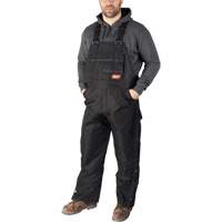 GridIron Regular Length Zip-To-Thigh Bib Overall, Men's, Large, Black Absolute Business Supply