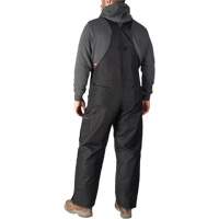 GridIron Regular Length Zip-To-Thigh Bib Overall, Men's, Large, Black Absolute Business Supply