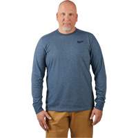 Hybrid Work Tee Shirt, Men's, Small, Blue Absolute Business Supply