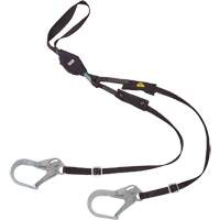 V-Series Utility Energy Absorbing Lanyard, 6', Rebar Hook Center, Snap Hook Leg Ends, Nylon Absolute Business Supply