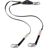 Anti-Corrosion Energy Absorbing Lanyard, 6', Snap Hook Center, Snap Hook Leg Ends, Polyester Absolute Business Supply