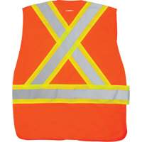 CSA-Compliant High-Visibility Surveyor Vest, High Visibility Orange, Medium, Polyester Absolute Business Supply