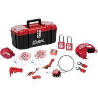 Basic Lockout Kit with Zenex Thermoplastic Locks, Electrical/Valve Kit, 19 Components Absolute Business Supply