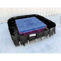 Berme de confinement des d&eacute;versements Ultra-IBC Berm, Capacit&eacute; 400 gal. US, 6' la x 6' lo x 18" h, Support en L Absolute Business Supply