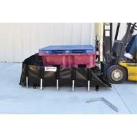 Berme de confinement des d&eacute;versements Ultra-IBC Berm, Capacit&eacute; 400 gal. US, 6' la x 6' lo x 18" h, Support en L Absolute Business Supply