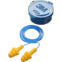 Bouchons d'oreilles pr&eacute;moul&eacute;s E-A-R Ultrafit, Avec cordon, Paire - Boîtier en plastique, 25 dB NRR, Taille unique Absolute Business Supply