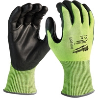 High-Visibility Cut-Resistant Gloves, Size Small, 13 Gauge, Nitrile/Polyurethane Coated, Polyethylene Shell, ANSI/ISEA 105 Level 4 Absolute Business Supply