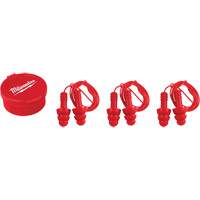 Bouchons doreilles r&eacute;utilisables, Avec cordon, Paire - Boîtier en plastique, 26 dB NRR, Taille unique Absolute Business Supply