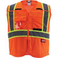 Veste de s&eacute;curit&eacute; pour signaleur, Orange haute visibilit&eacute;, Moyen/Petit Absolute Business Supply