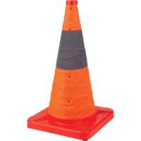 Collapsible Traffic Cone, 18" H, Orange Absolute Business Supply
