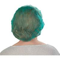 Bouffant Caps, Polypropylene, 21", Green Absolute Business Supply