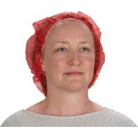 Bouffant Caps, Polypropylene, 21", Red Absolute Business Supply