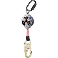 Cordage de s&eacute;curit&eacute; autor&eacute;tractable avec petit mousqueton Dynamic, 6', Polyester, Pivotant Absolute Business Supply